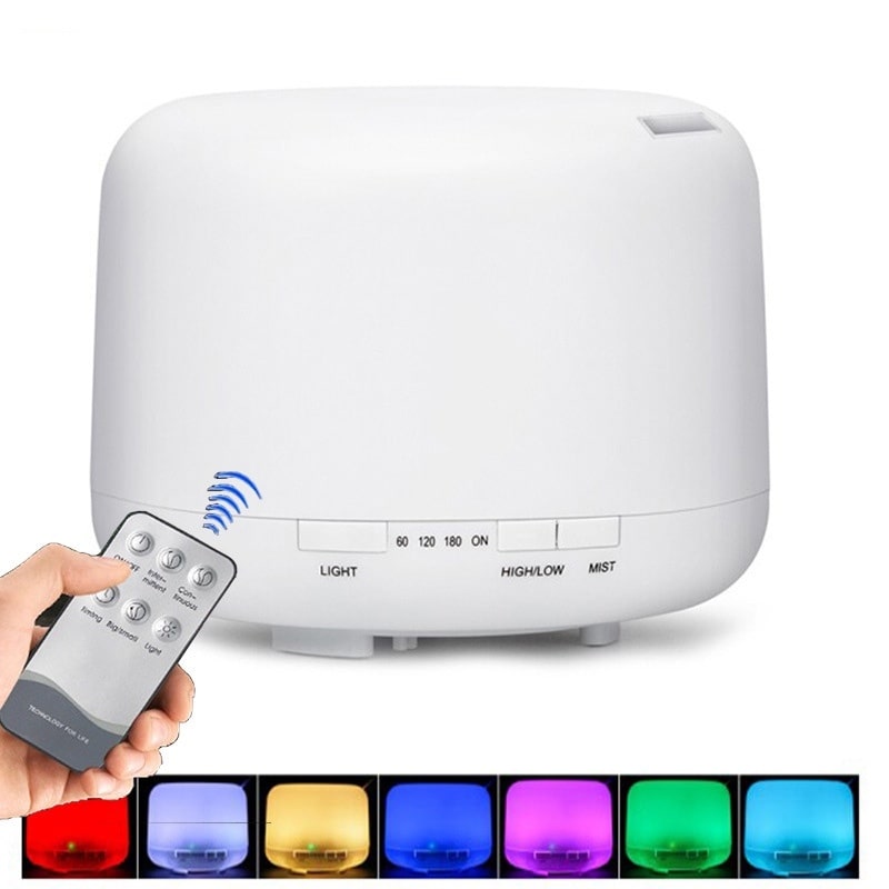 Aromatherapy Essential Oil Diffuser with Color-Changing and Remote Control