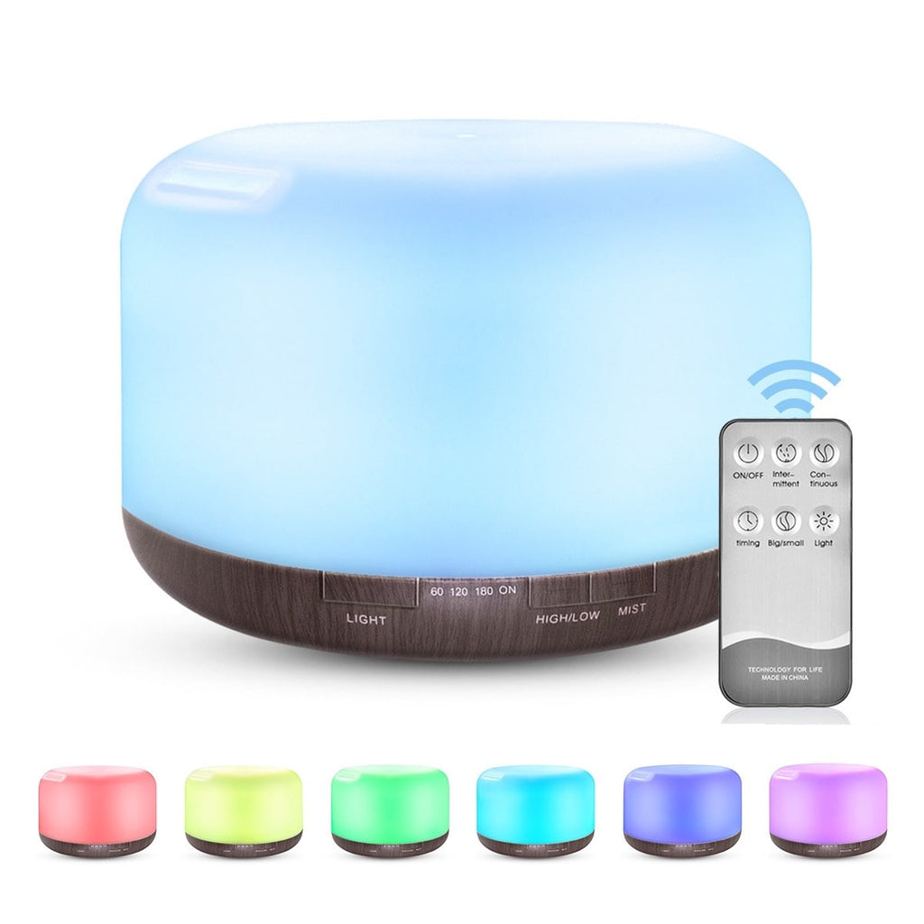 Aromatherapy Essential Oil Diffuser with Color-Changing and Remote Control