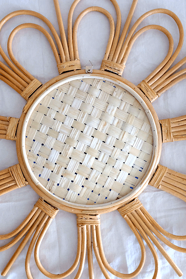 Espejo Decorativo Sunburst de Ratán