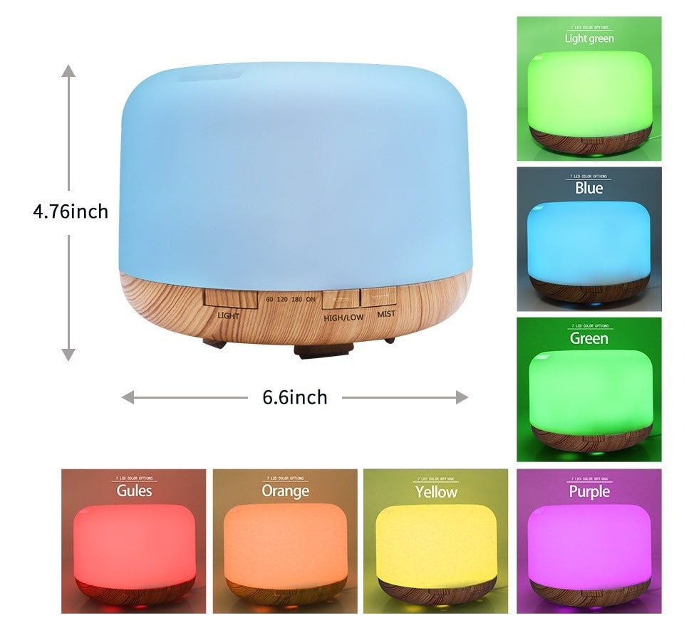 Aromatherapy Essential Oil Diffuser with Color-Changing and Remote Control
